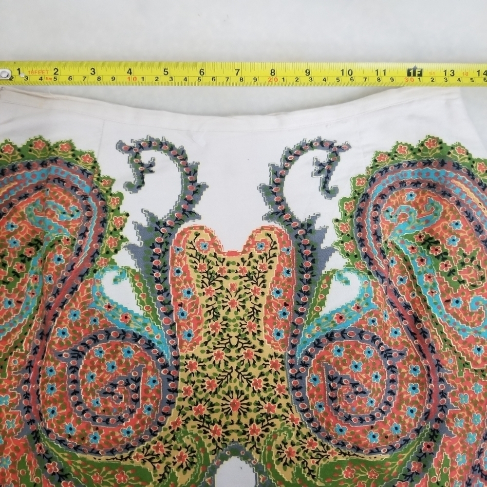 Tommy Hilfiger Paisley Art Deco Pencil A-Line Skirt Multi-Color Size 4 - Picture 12 of 13